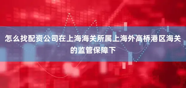 怎么找配资公司在上海海关所属上海外高桥港区海关的监管保障下